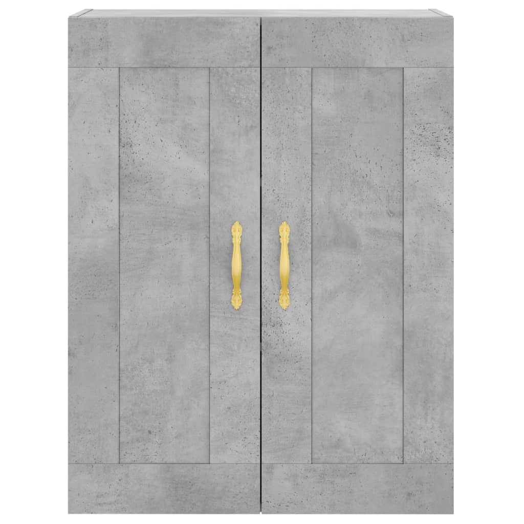Hangkasten 2 st bewerkt hout betongrijs is nu te koop bij PeponiXL, paradijselijk wonen!