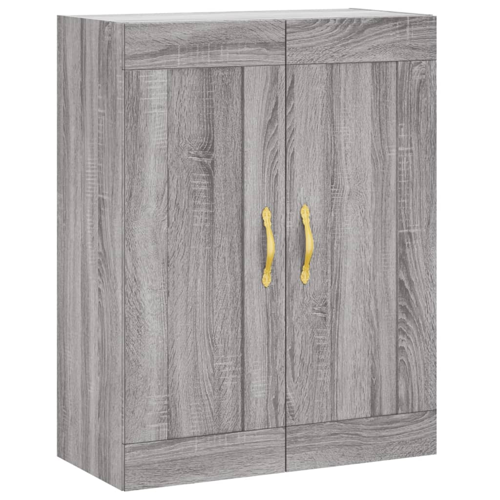 Hangkasten 2 st bewerkt hout grijs sonoma eikenkleurig is nu te koop bij PeponiXL, paradijselijk wonen!