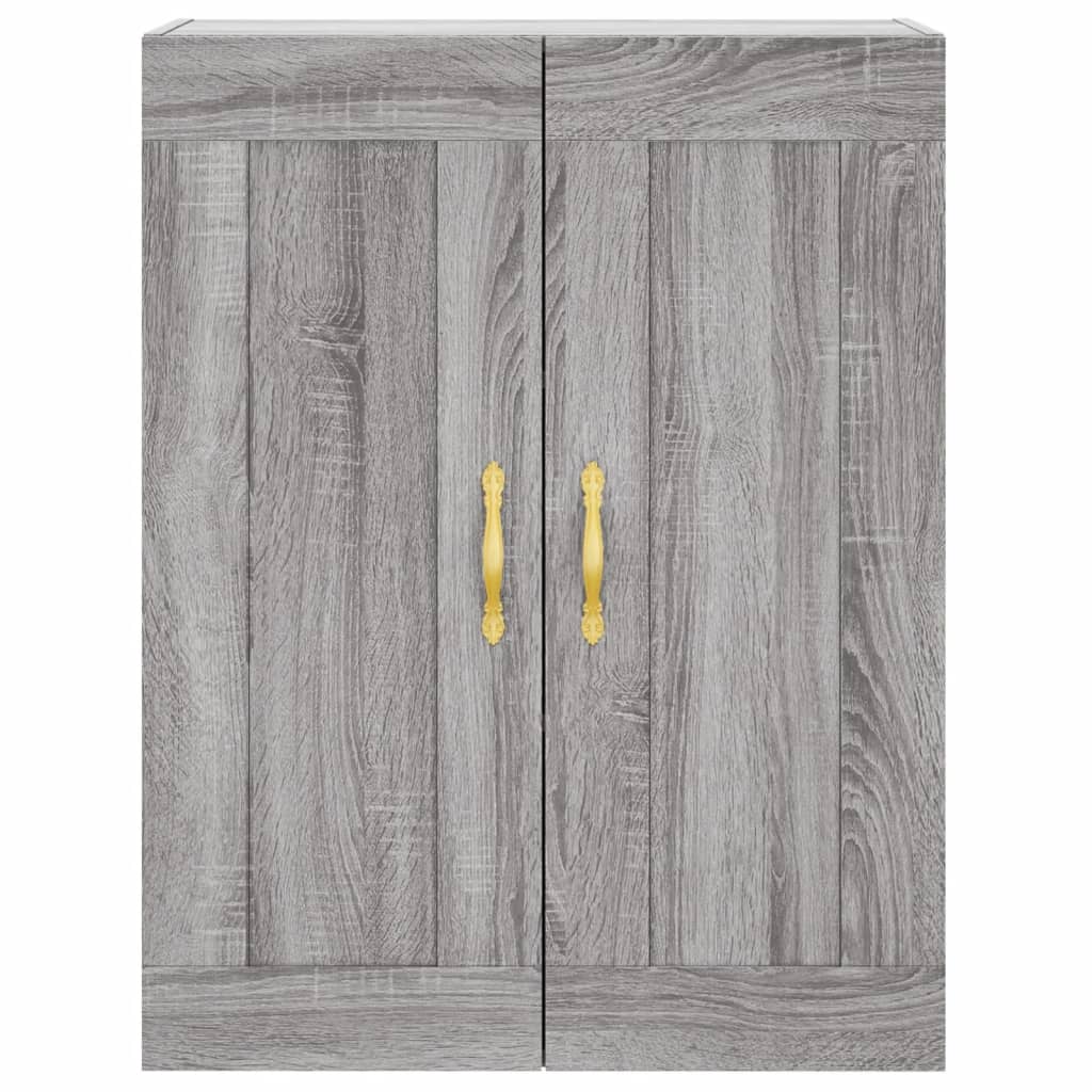 Hangkasten 2 st bewerkt hout grijs sonoma eikenkleurig is nu te koop bij PeponiXL, paradijselijk wonen!
