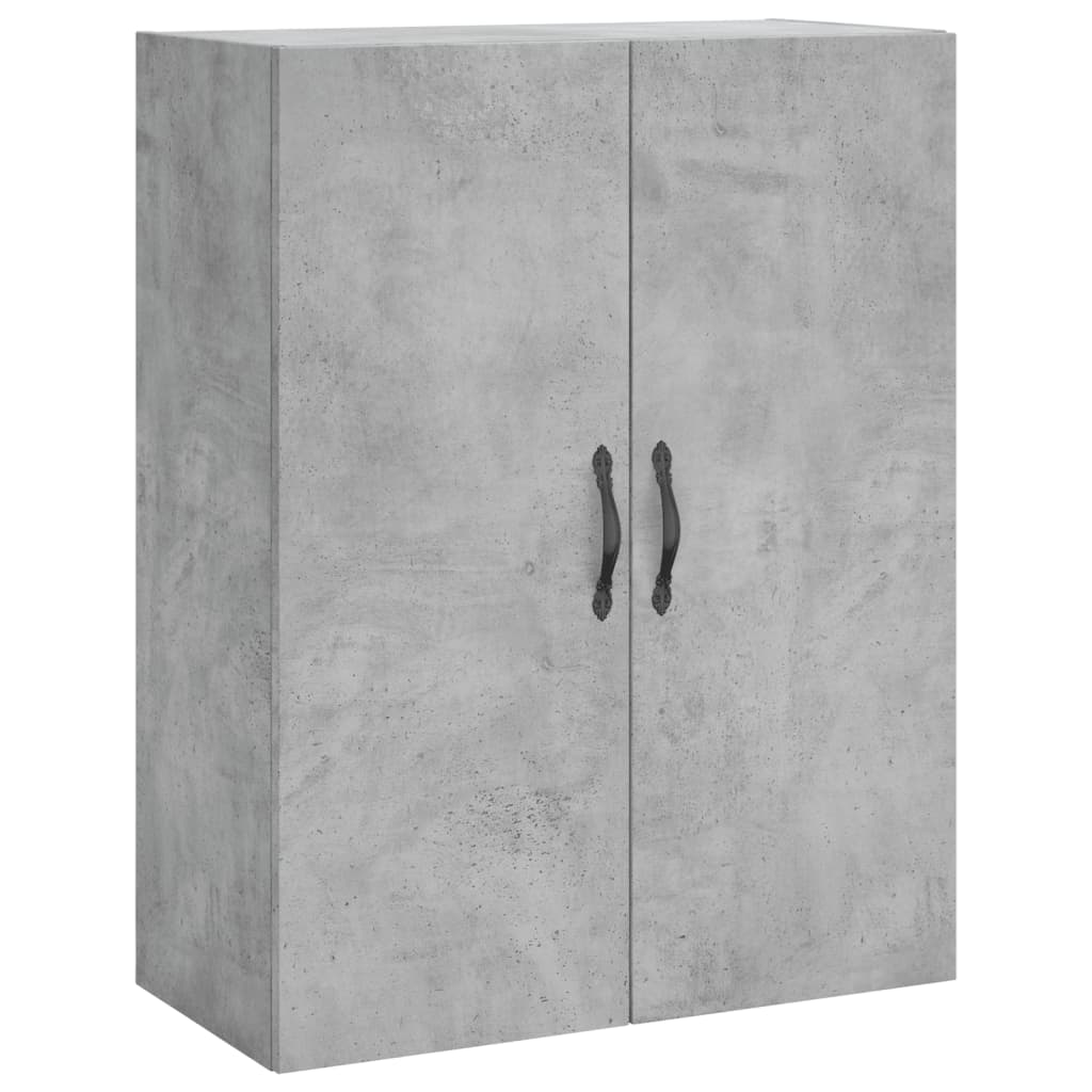 Hoge kast 69,5x34x180 cm bewerkt hout betongrijs is nu te koop bij PeponiXL, paradijselijk wonen!