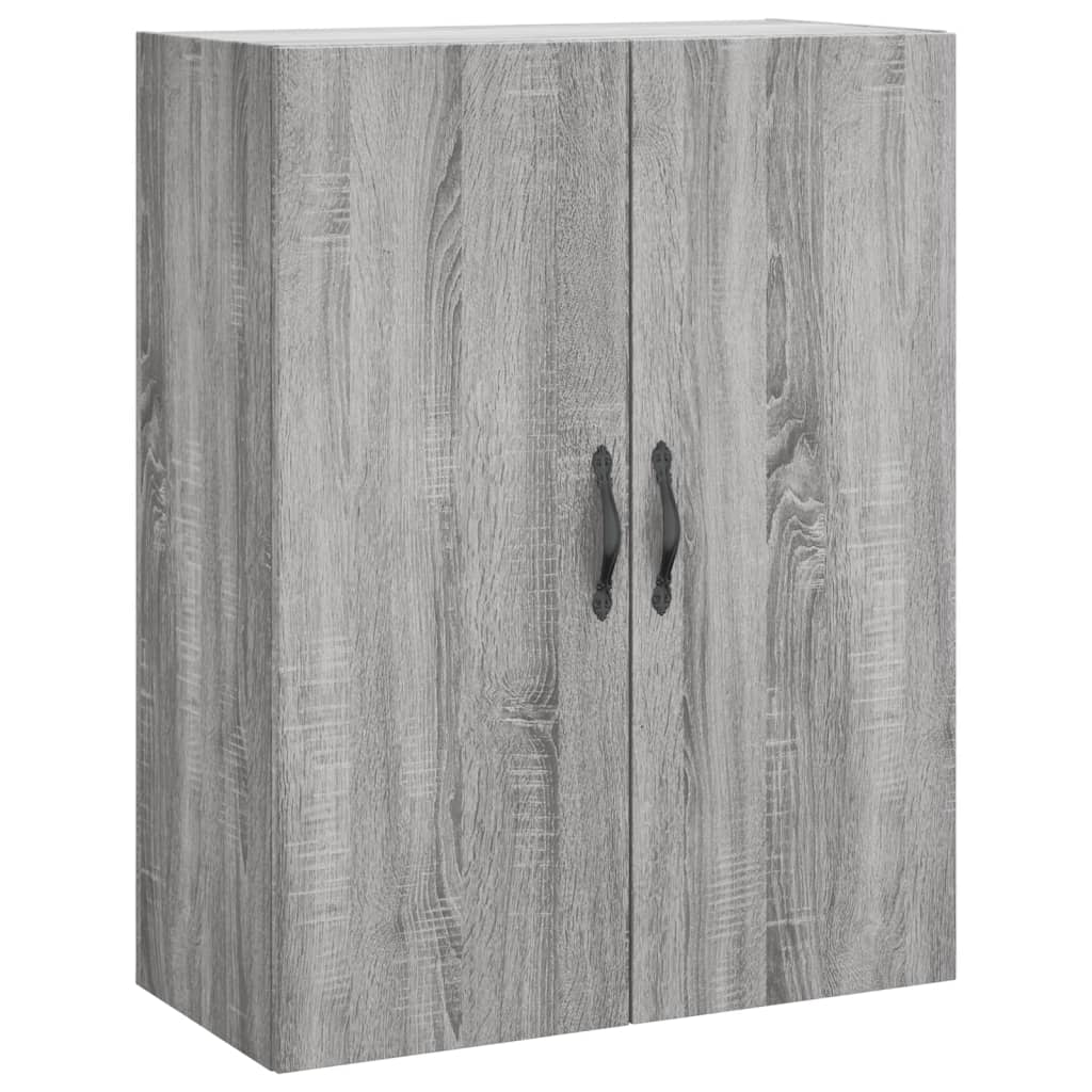 Hoge kast 69,5x34x180 cm bewerkt hout grijs sonoma eikenkleurig is nu te koop bij PeponiXL, paradijselijk wonen!