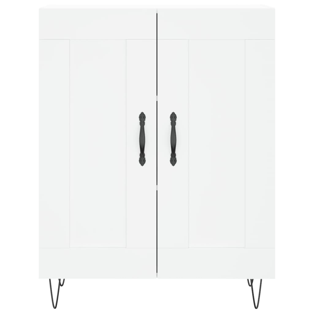 Hoge kast 69,5x34x180 cm bewerkt hout wit is nu te koop bij PeponiXL, paradijselijk wonen!