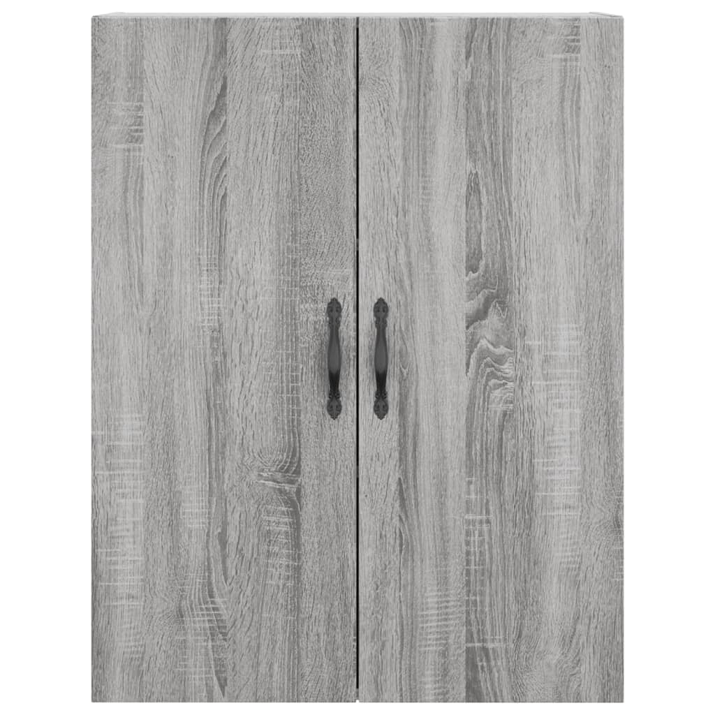 Hoge kast 69,5x34x180 cm bewerkt hout grijs sonoma eikenkleurig is nu te koop bij PeponiXL, paradijselijk wonen!