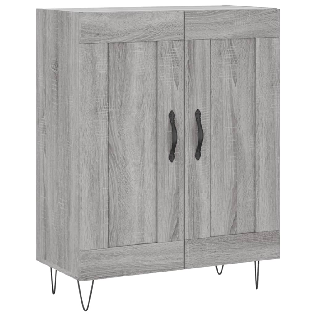 Hoge kast 69,5x34x180 cm bewerkt hout grijs sonoma eikenkleurig is nu te koop bij PeponiXL, paradijselijk wonen!