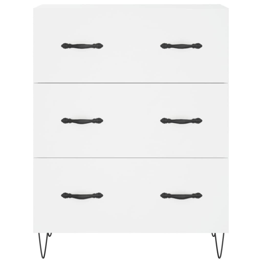 Hoge kast 69,5x34x180 cm bewerkt hout wit is nu te koop bij PeponiXL, paradijselijk wonen!