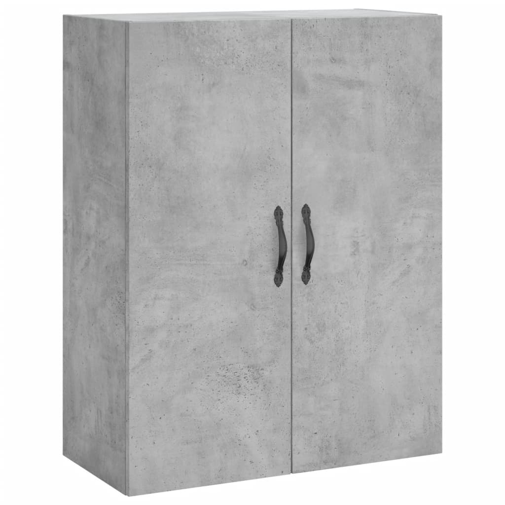 Hoge kast 69,5x34x180 cm bewerkt hout betongrijs is nu te koop bij PeponiXL, paradijselijk wonen!