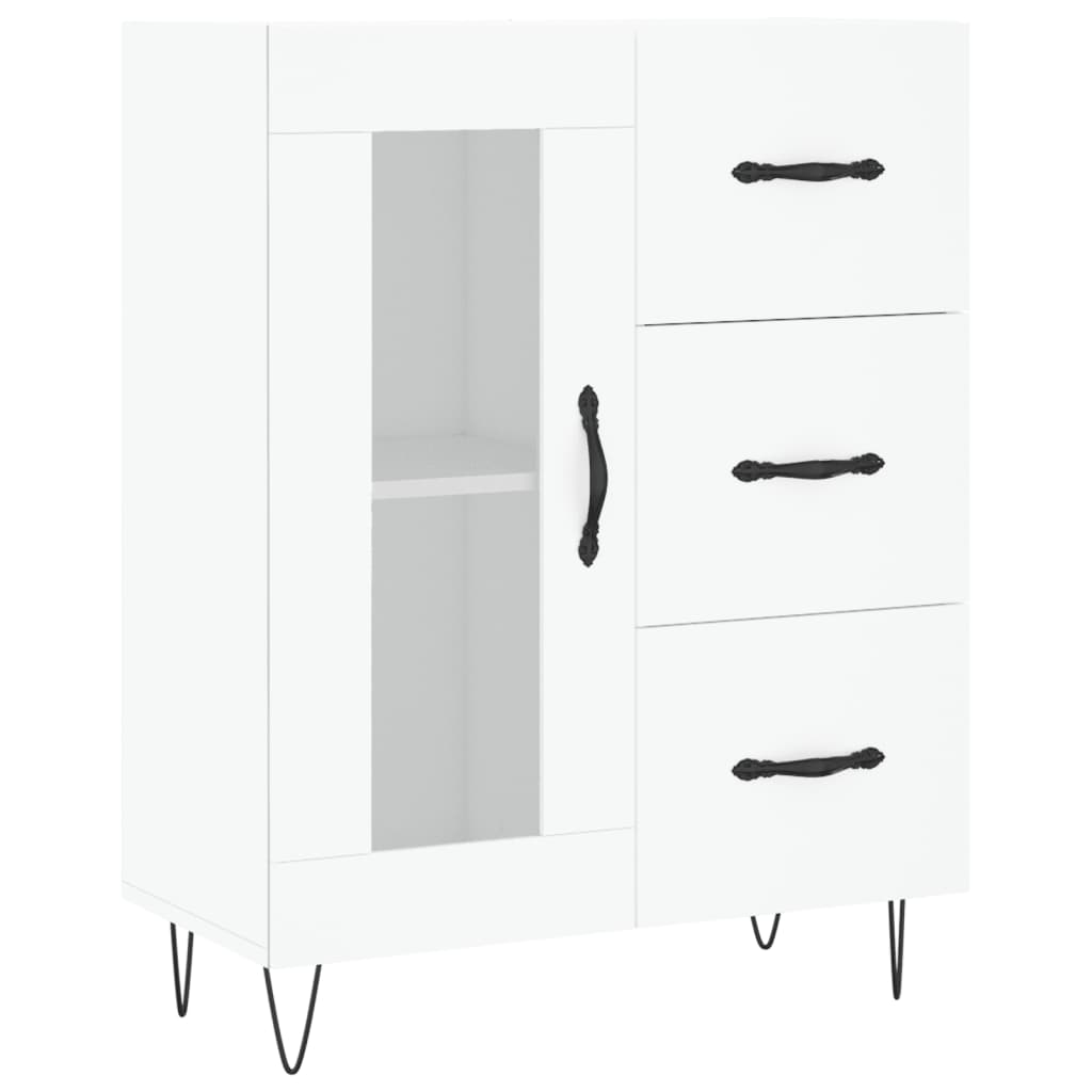 Hoge kast 69,5x34x180 cm bewerkt hout wit is nu te koop bij PeponiXL, paradijselijk wonen!