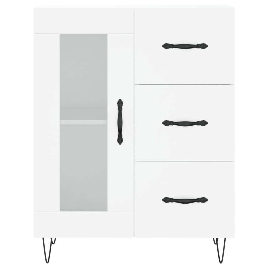 Hoge kast 69,5x34x180 cm bewerkt hout wit is nu te koop bij PeponiXL, paradijselijk wonen!