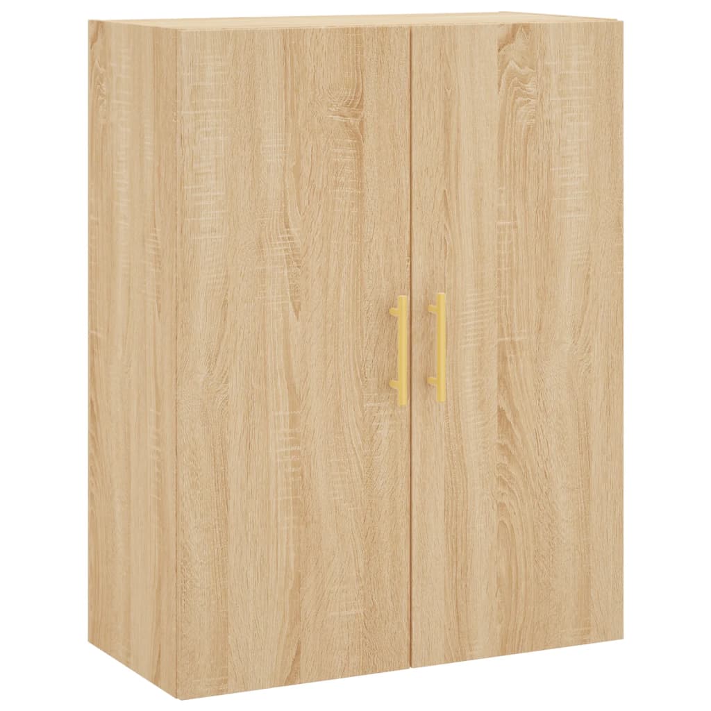 Hoge kast 69,5x34x180 cm bewerkt hout sonoma eikenkleurig is nu te koop bij PeponiXL, paradijselijk wonen!