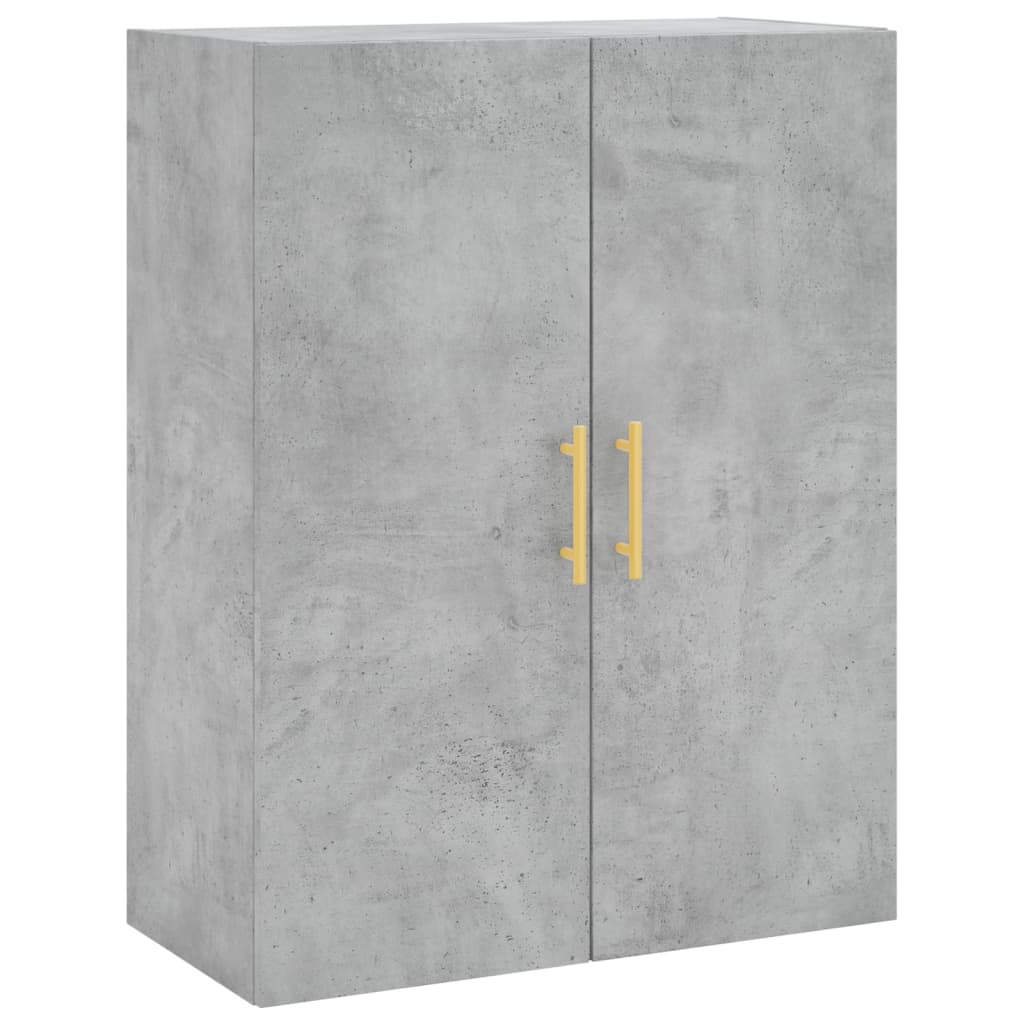 Hoge kast 69,5x34x180 cm bewerkt hout betongrijs is nu te koop bij PeponiXL, paradijselijk wonen!