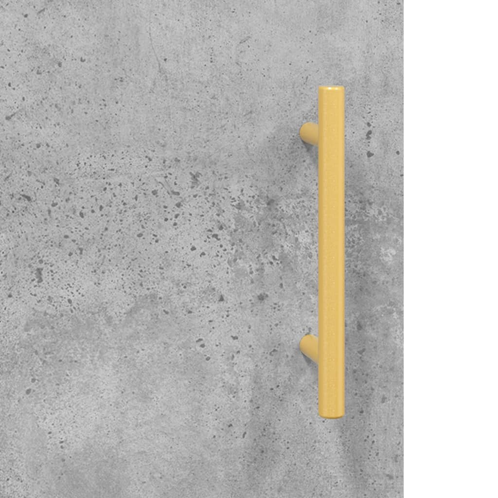 Hoge kast 69,5x34x180 cm bewerkt hout betongrijs is nu te koop bij PeponiXL, paradijselijk wonen!