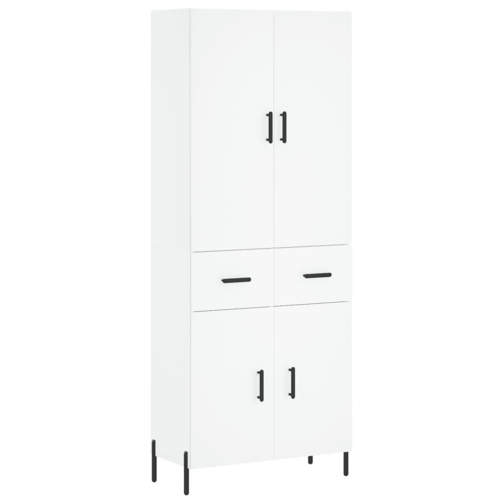 Hoge kast 69,5x34x180 cm bewerkt hout wit is nu te koop bij PeponiXL, paradijselijk wonen!