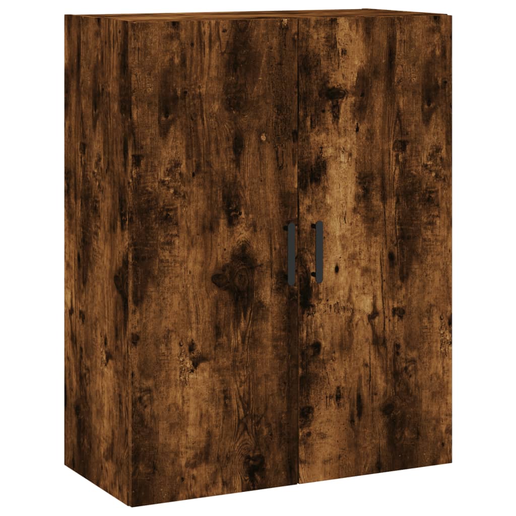 Hoge kast 69,5x34x180 cm bewerkt hout gerookt eikenkleurig is nu te koop bij PeponiXL, paradijselijk wonen!