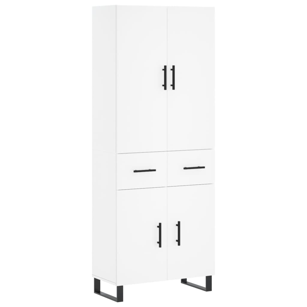 Hoge kast 69,5x34x180 cm bewerkt hout wit is nu te koop bij PeponiXL, paradijselijk wonen!