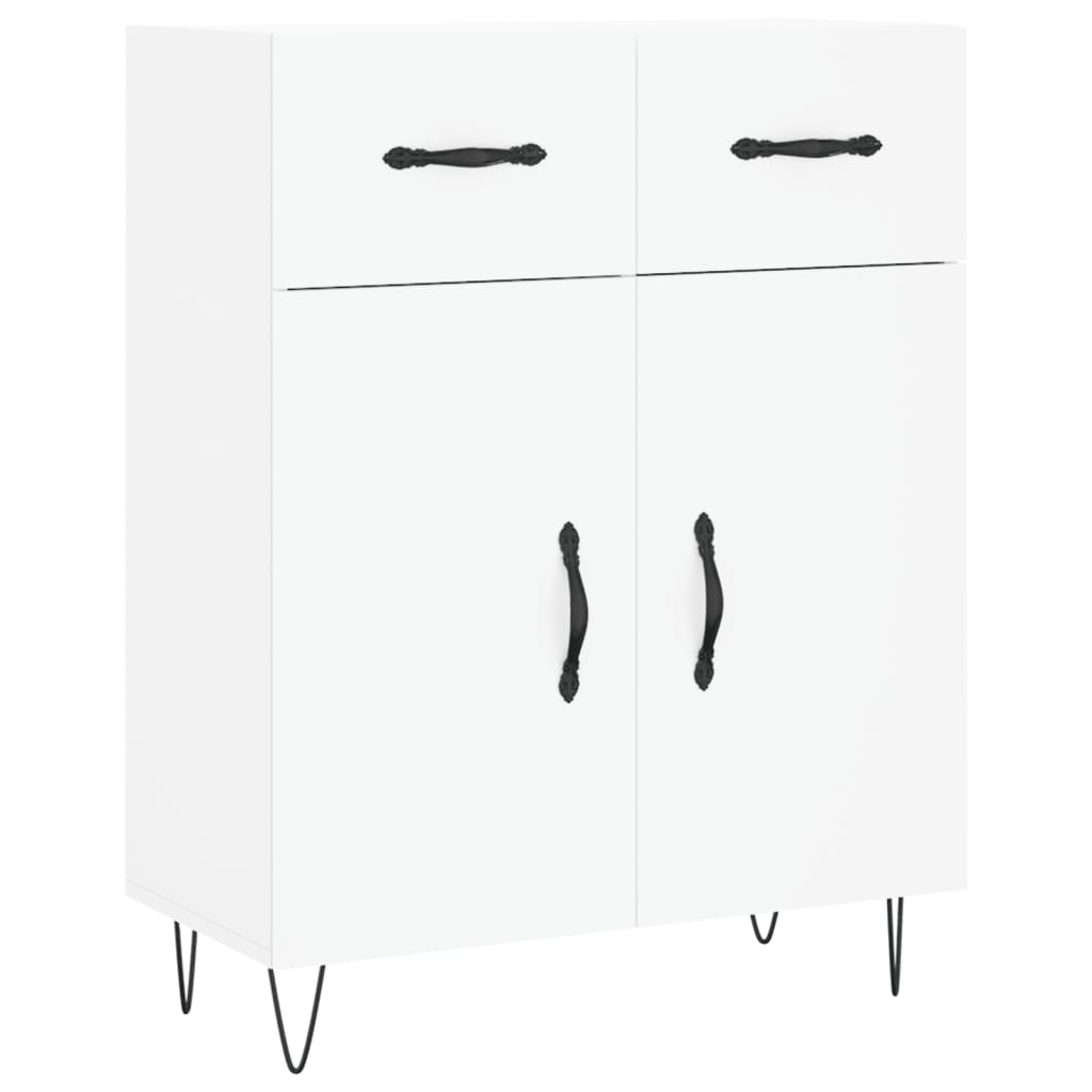 Hoge kast 69,5x34x180 cm bewerkt hout wit is nu te koop bij PeponiXL, paradijselijk wonen!