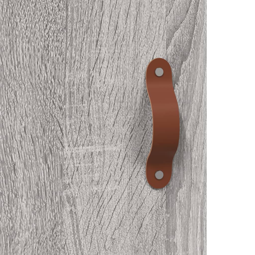 Hoge kast 69,5x34x180 cm bewerkt hout grijs sonoma eikenkleurig is nu te koop bij PeponiXL, paradijselijk wonen!