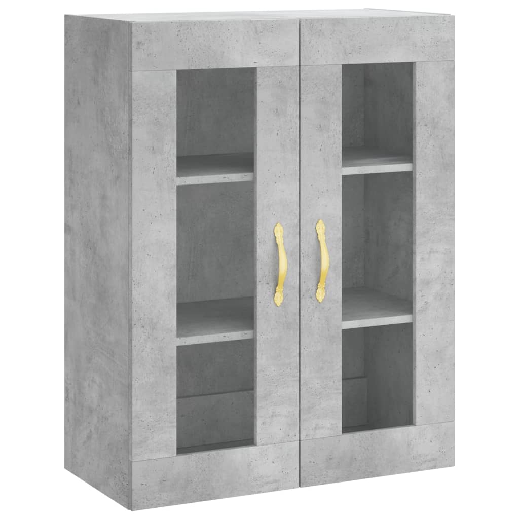 Hoge kast 69,5x34x180 cm bewerkt hout betongrijs is nu te koop bij PeponiXL, paradijselijk wonen!