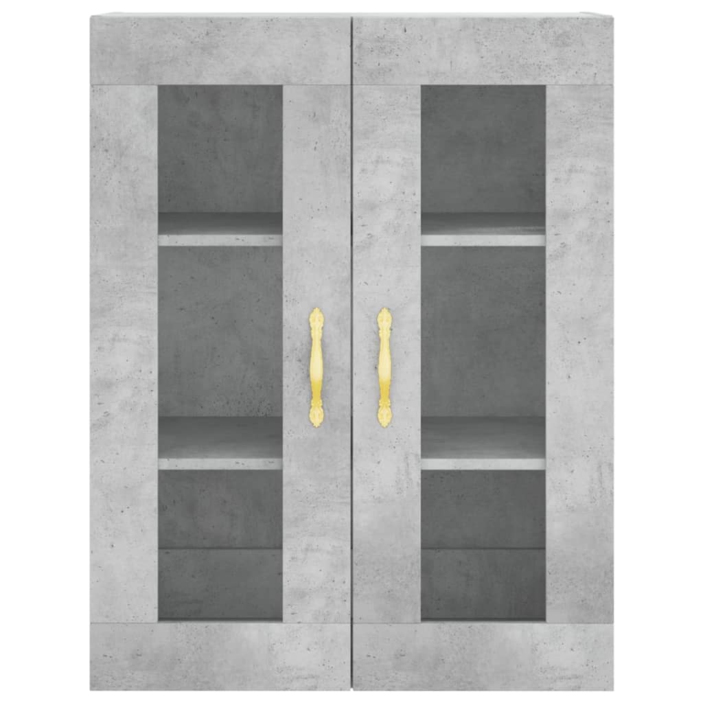 Hoge kast 69,5x34x180 cm bewerkt hout betongrijs is nu te koop bij PeponiXL, paradijselijk wonen!