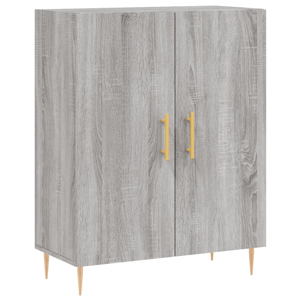 Hoge kast 69,5x34x180 cm bewerkt hout grijs sonoma eikenkleurig is nu te koop bij PeponiXL, paradijselijk wonen!