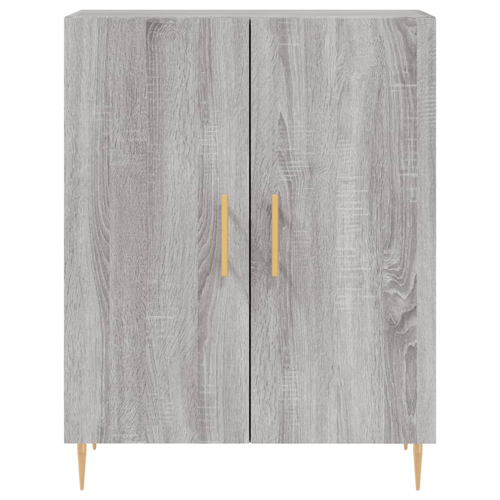 Hoge kast 69,5x34x180 cm bewerkt hout grijs sonoma eikenkleurig is nu te koop bij PeponiXL, paradijselijk wonen!