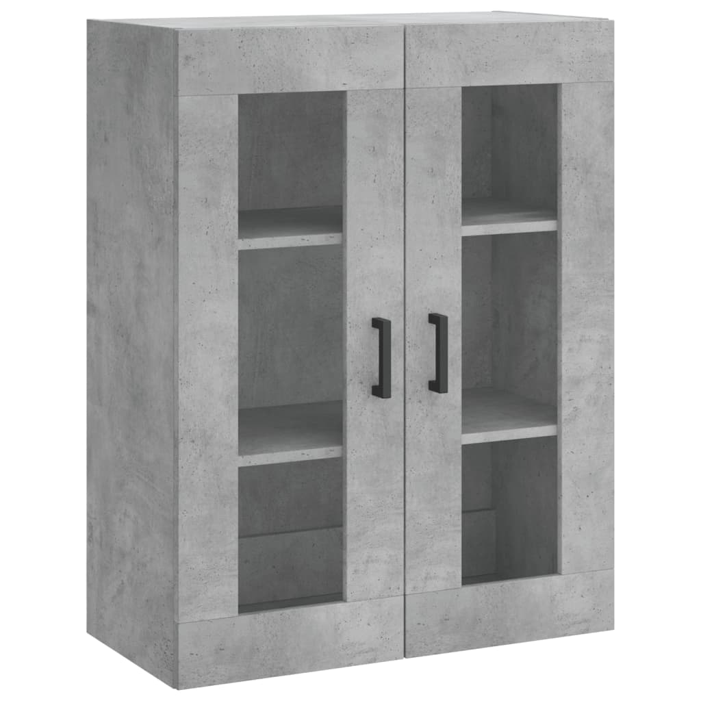 Hoge kast 69,5x34x180 cm bewerkt hout betongrijs is nu te koop bij PeponiXL, paradijselijk wonen!