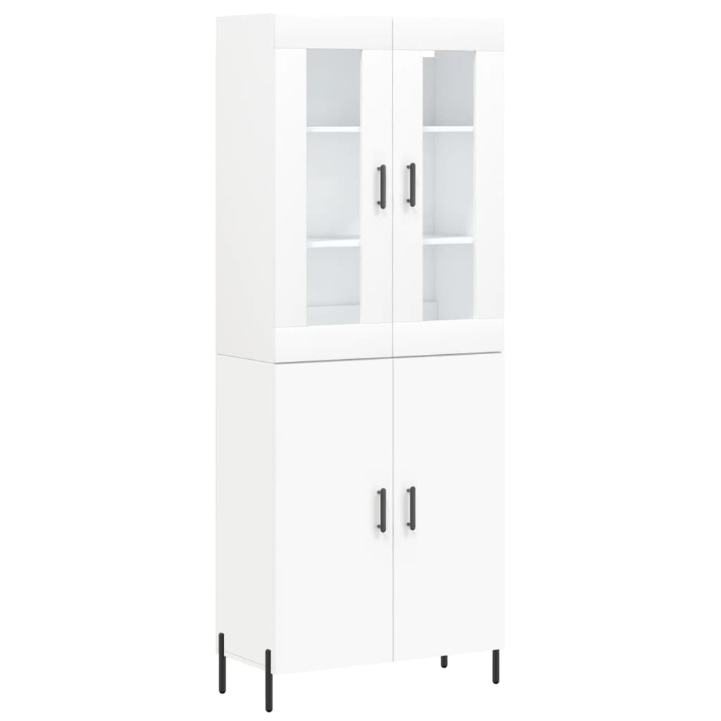 Hoge kast 69,5x34x180 cm bewerkt hout wit is nu te koop bij PeponiXL, paradijselijk wonen!