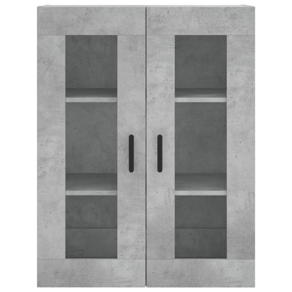 Hoge kast 69,5x34x180 cm bewerkt hout betongrijs is nu te koop bij PeponiXL, paradijselijk wonen!