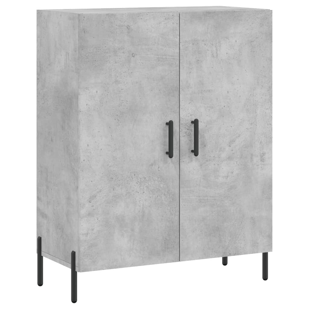 Hoge kast 69,5x34x180 cm bewerkt hout betongrijs is nu te koop bij PeponiXL, paradijselijk wonen!