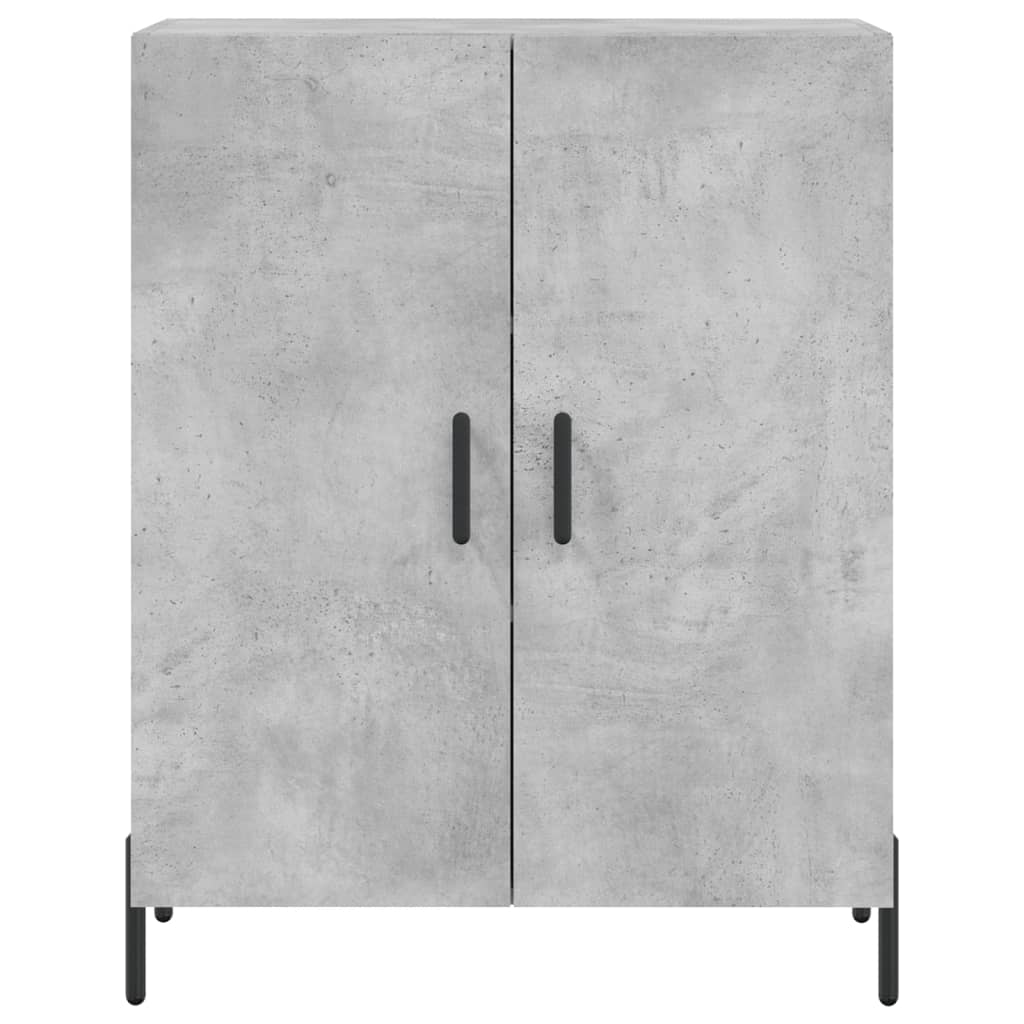 Hoge kast 69,5x34x180 cm bewerkt hout betongrijs is nu te koop bij PeponiXL, paradijselijk wonen!