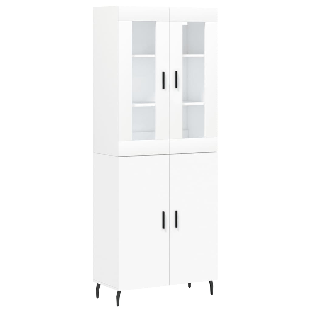 Hoge kast 69,5x34x180 cm bewerkt hout wit is nu te koop bij PeponiXL, paradijselijk wonen!