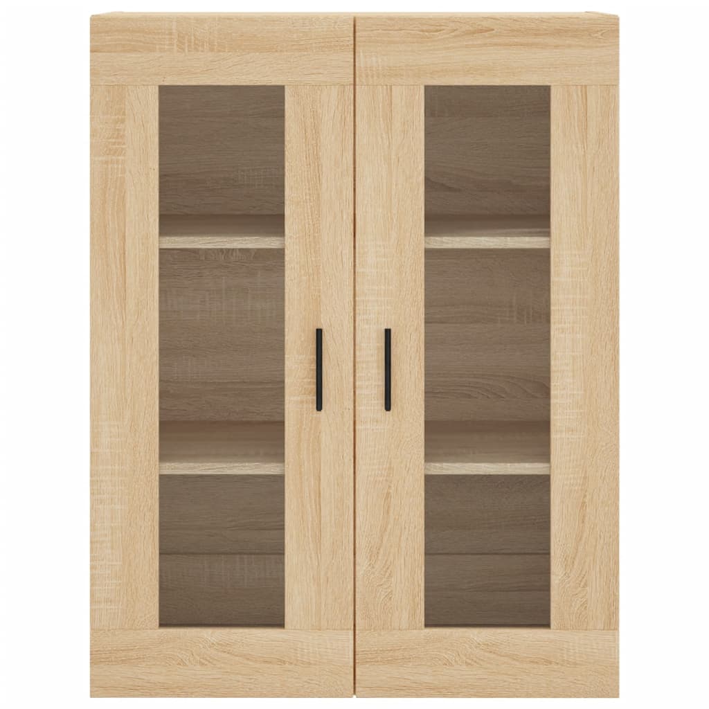 Hoge kast 69,5x34x180 cm bewerkt hout sonoma eikenkleurig is nu te koop bij PeponiXL, paradijselijk wonen!