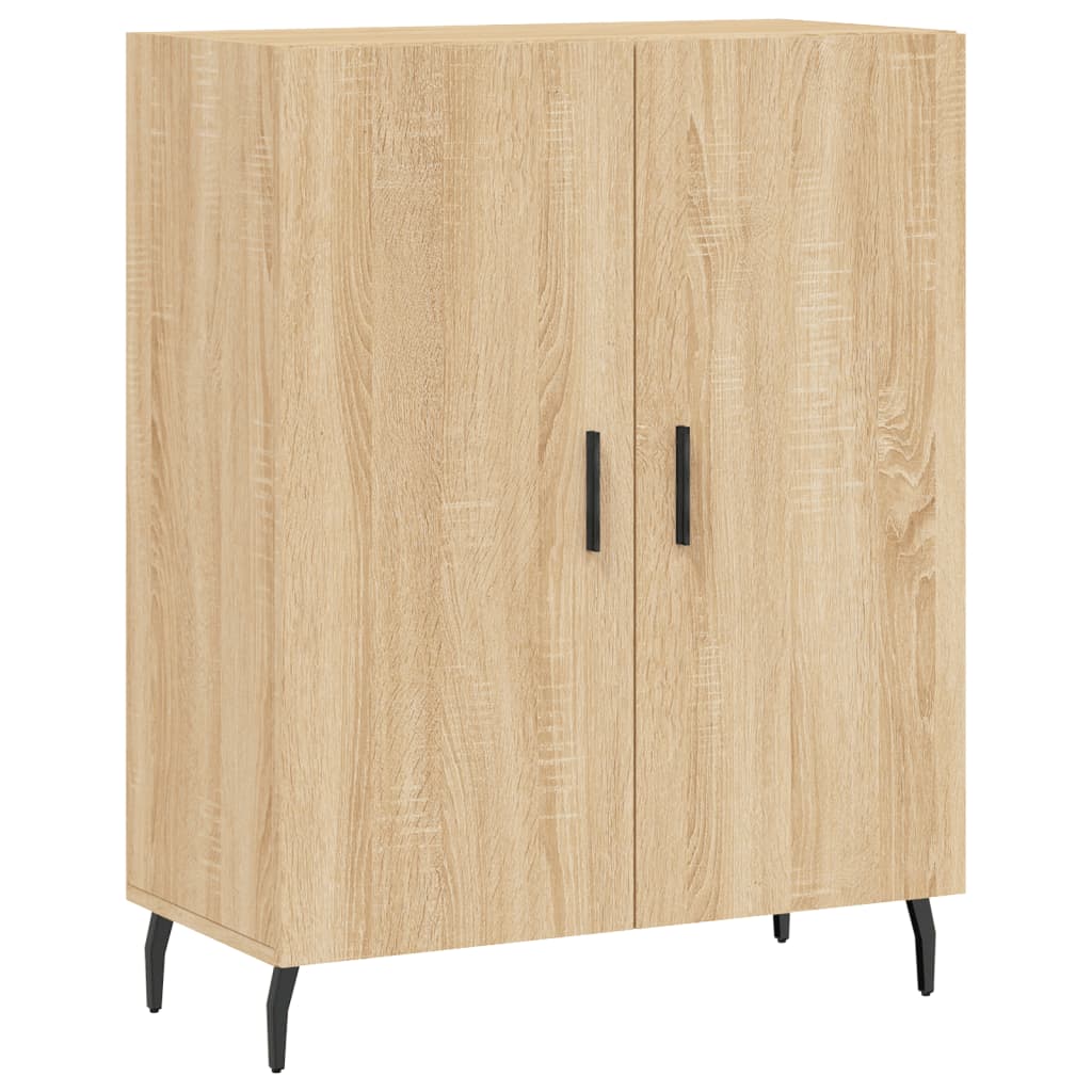 Hoge kast 69,5x34x180 cm bewerkt hout sonoma eikenkleurig is nu te koop bij PeponiXL, paradijselijk wonen!