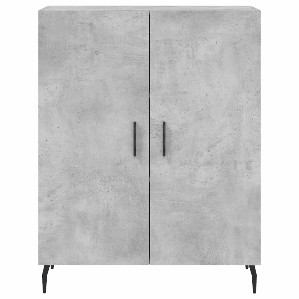 Hoge kast 69,5x34x180 cm bewerkt hout betongrijs is nu te koop bij PeponiXL, paradijselijk wonen!