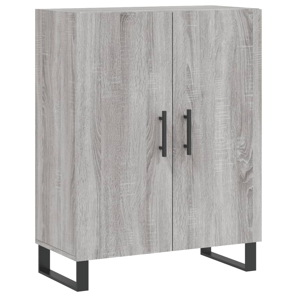 Hoge kast 69,5x34x180 cm bewerkt hout grijs sonoma eikenkleurig is nu te koop bij PeponiXL, paradijselijk wonen!