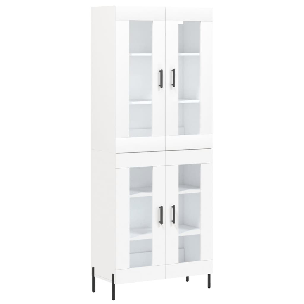 Hoge kast 69,5x34x180 cm bewerkt hout wit is nu te koop bij PeponiXL, paradijselijk wonen!