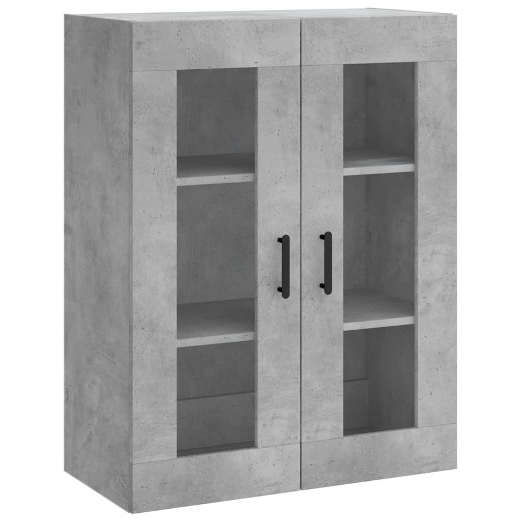 Hoge kast 69,5x34x180 cm bewerkt hout betongrijs is nu te koop bij PeponiXL, paradijselijk wonen!