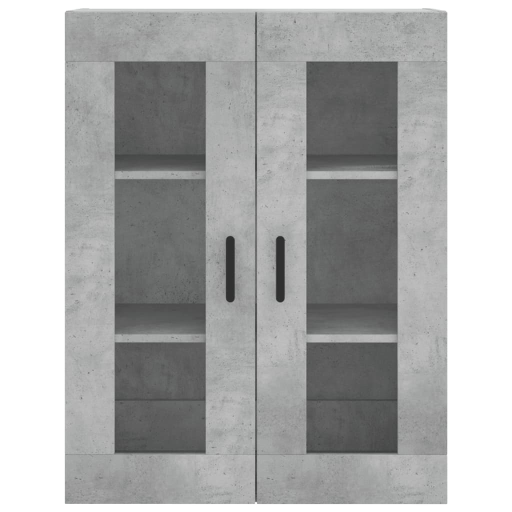 Hoge kast 69,5x34x180 cm bewerkt hout betongrijs is nu te koop bij PeponiXL, paradijselijk wonen!