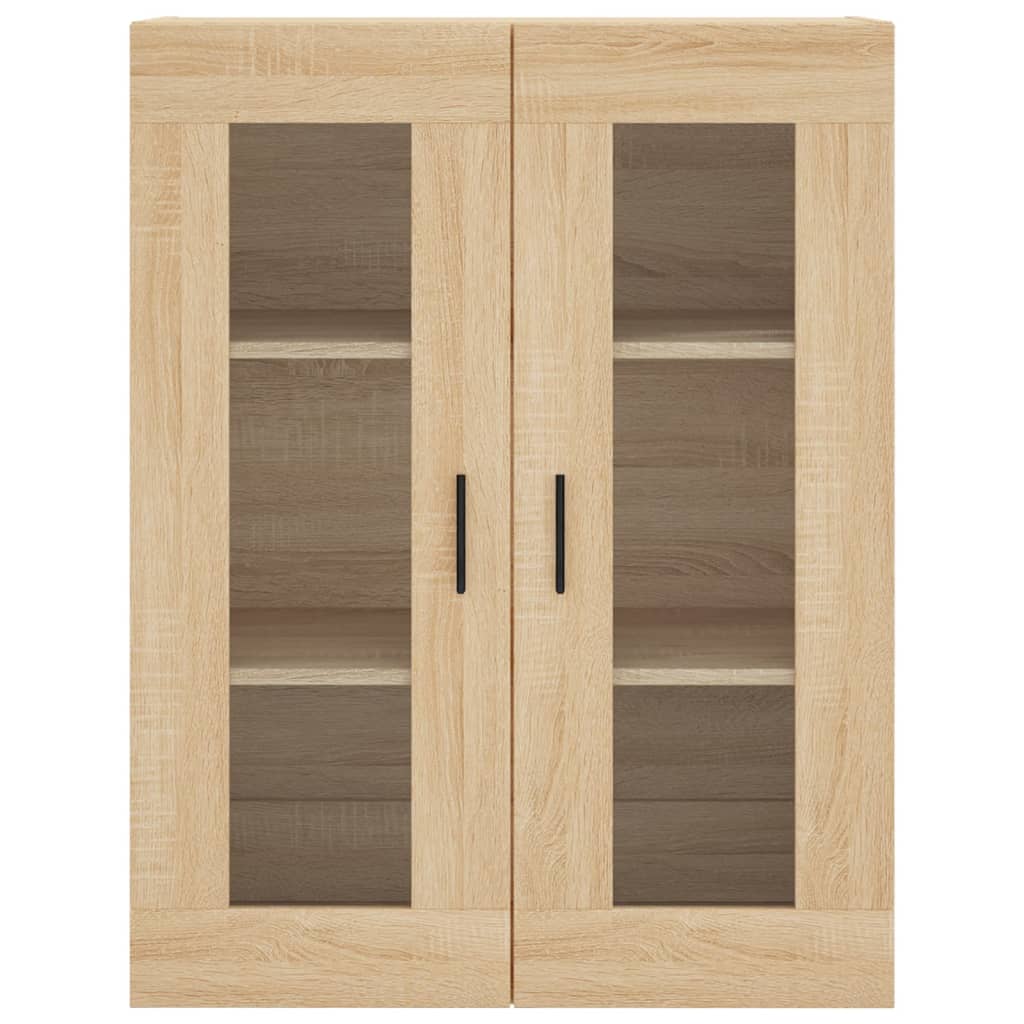 Hoge kast 69,5x34x180 cm bewerkt hout sonoma eikenkleurig is nu te koop bij PeponiXL, paradijselijk wonen!