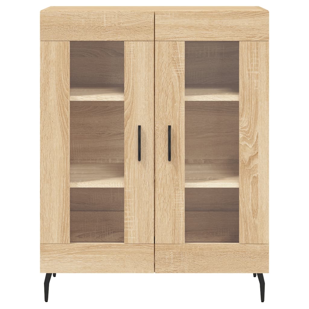 Hoge kast 69,5x34x180 cm bewerkt hout sonoma eikenkleurig is nu te koop bij PeponiXL, paradijselijk wonen!