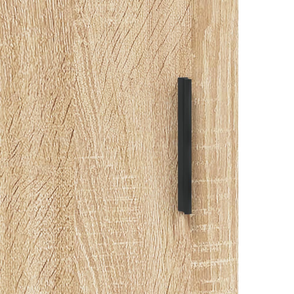 Hoge kast 69,5x34x180 cm bewerkt hout sonoma eikenkleurig is nu te koop bij PeponiXL, paradijselijk wonen!