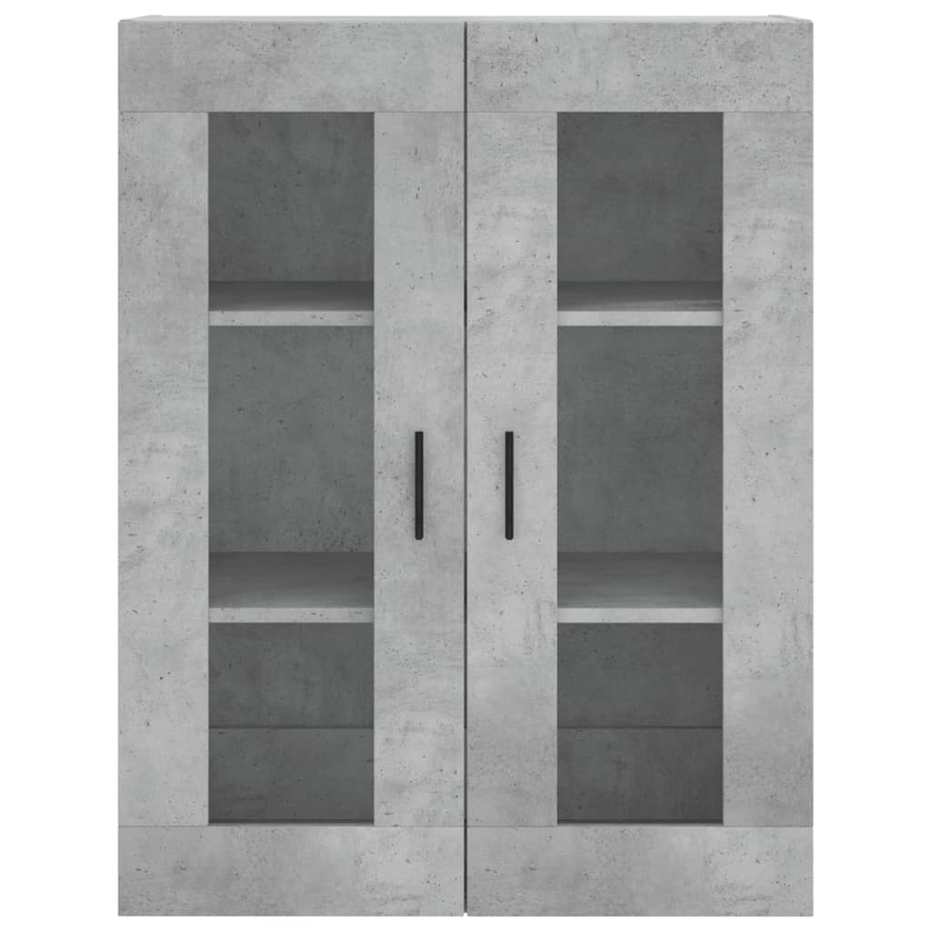 Hoge kast 69,5x34x180 cm bewerkt hout betongrijs is nu te koop bij PeponiXL, paradijselijk wonen!