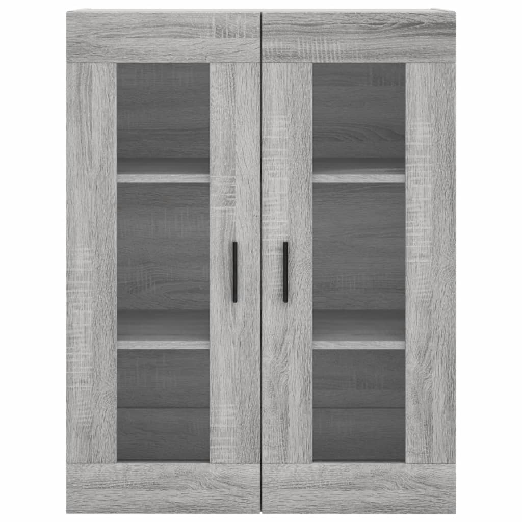 Hoge kast 69,5x34x180 cm bewerkt hout grijs sonoma eikenkleurig is nu te koop bij PeponiXL, paradijselijk wonen!