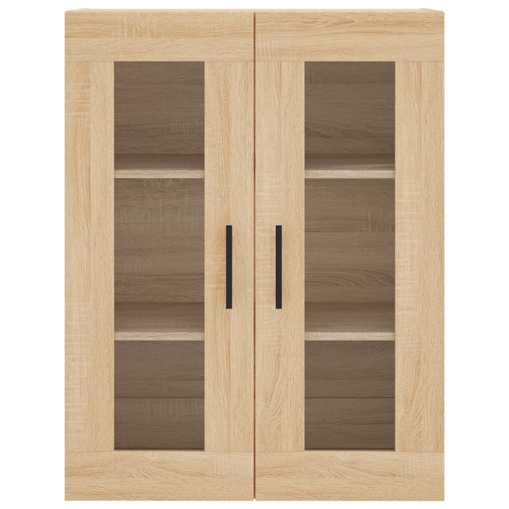 Hoge kast 69,5x34x180 cm bewerkt hout sonoma eikenkleurig is nu te koop bij PeponiXL, paradijselijk wonen!