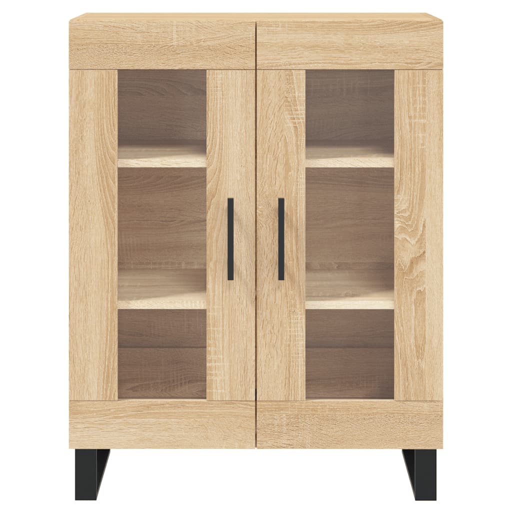 Hoge kast 69,5x34x180 cm bewerkt hout sonoma eikenkleurig is nu te koop bij PeponiXL, paradijselijk wonen!