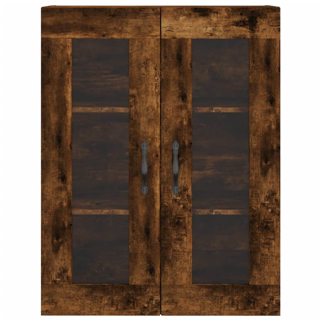 Hoge kast 69,5x34x180 cm bewerkt hout gerookt eikenkleurig is nu te koop bij PeponiXL, paradijselijk wonen!