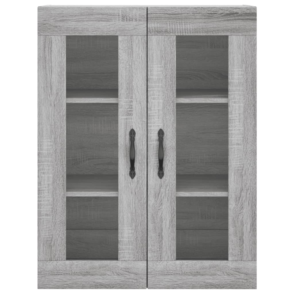 Hoge kast 69,5x34x180 cm bewerkt hout grijs sonoma eikenkleurig is nu te koop bij PeponiXL, paradijselijk wonen!