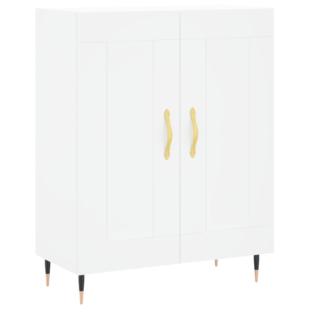 Hoge kast 69,5x34x180 cm bewerkt hout wit is nu te koop bij PeponiXL, paradijselijk wonen!