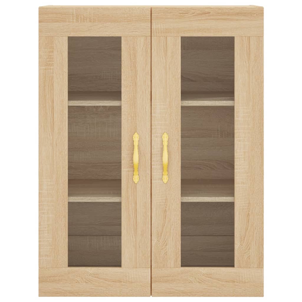 Hoge kast 69,5x34x180 cm bewerkt hout sonoma eikenkleurig is nu te koop bij PeponiXL, paradijselijk wonen!
