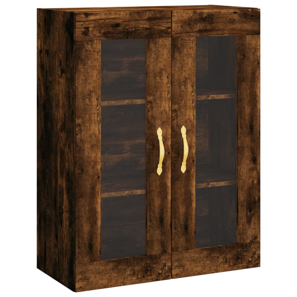 Hoge kast 69,5x34x180 cm bewerkt hout gerookt eikenkleurig is nu te koop bij PeponiXL, paradijselijk wonen!