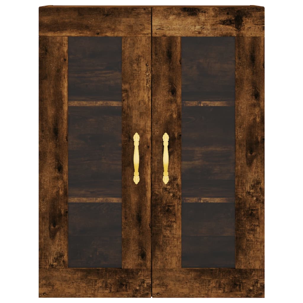Hoge kast 69,5x34x180 cm bewerkt hout gerookt eikenkleurig is nu te koop bij PeponiXL, paradijselijk wonen!